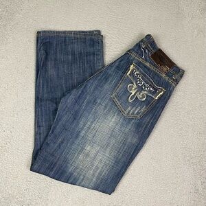 Vintage y2k akademiks embossed baggy jeans